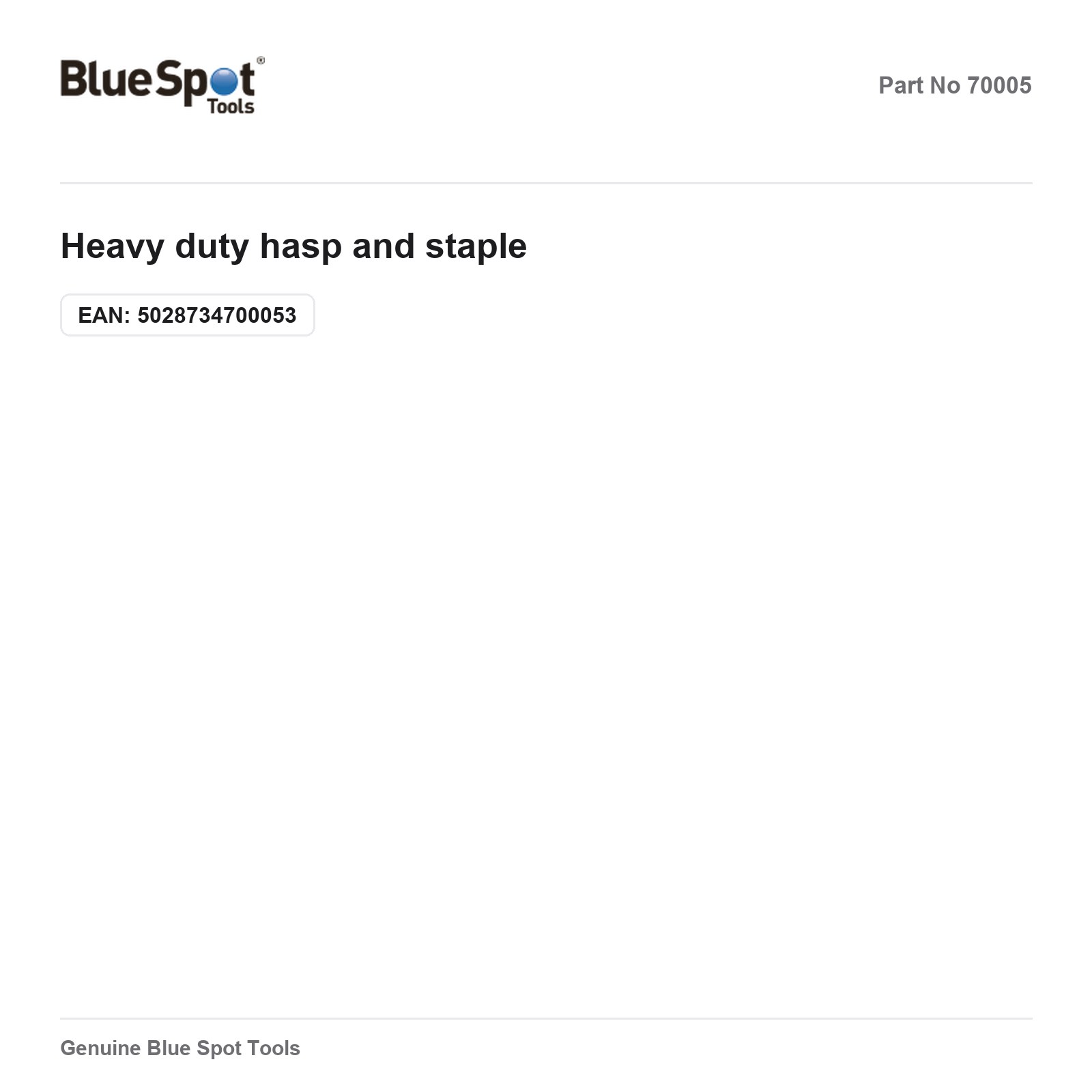 BlueSpot Heavy Duty Hasp & Staple Security Lock Shed Gate Garage Door Padlock - Image 2