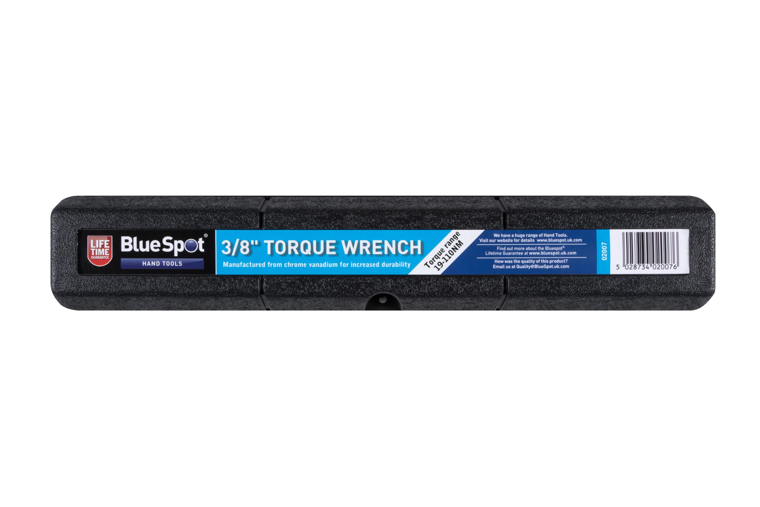 BlueSpot 3/8" Torque Wrench 19-110NM Chrome Vanadium Case - Image 2