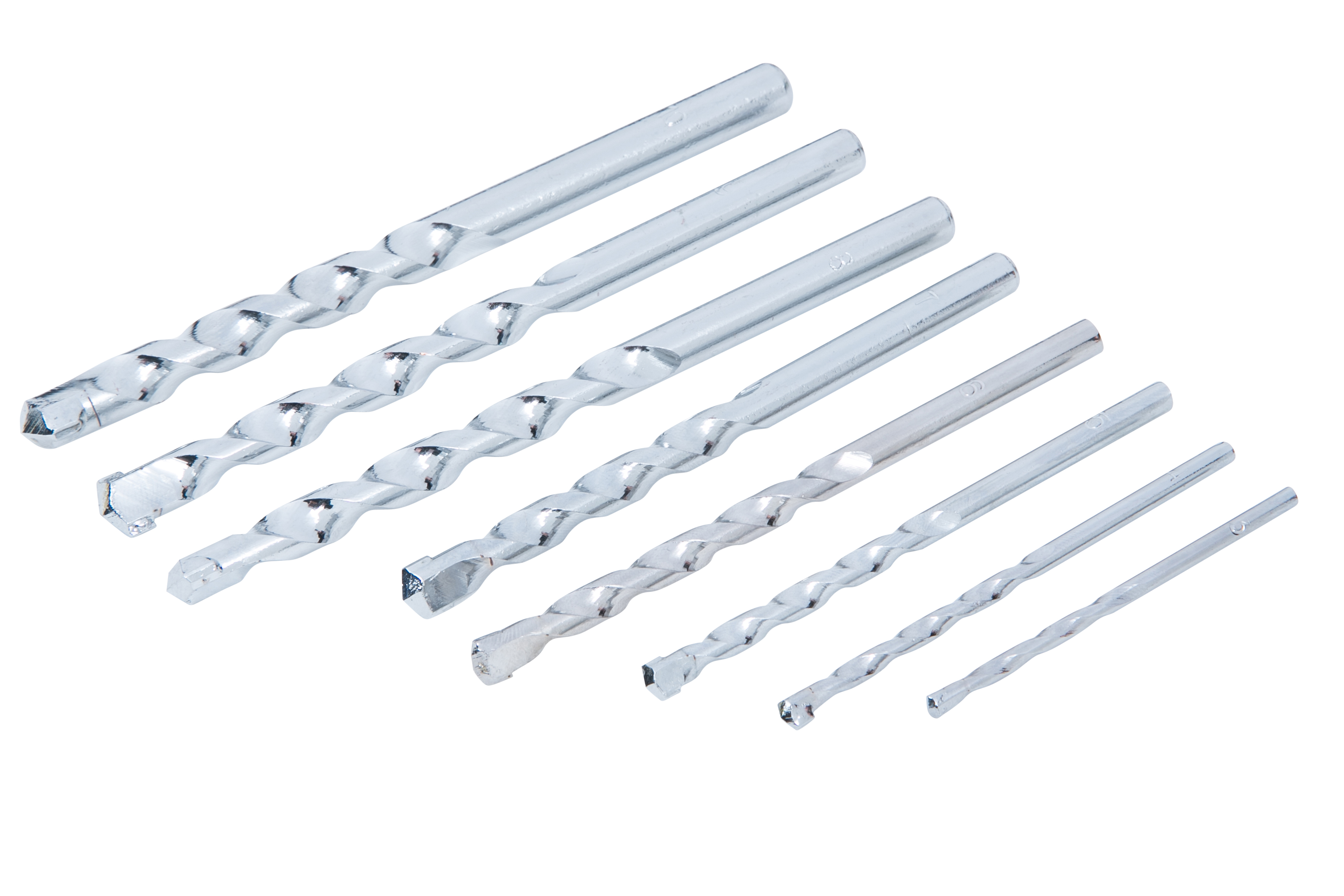 BlueSpot 8pc Masonry Drill Bit Set 3-10mm Carbide Concrete Stone - Image 2