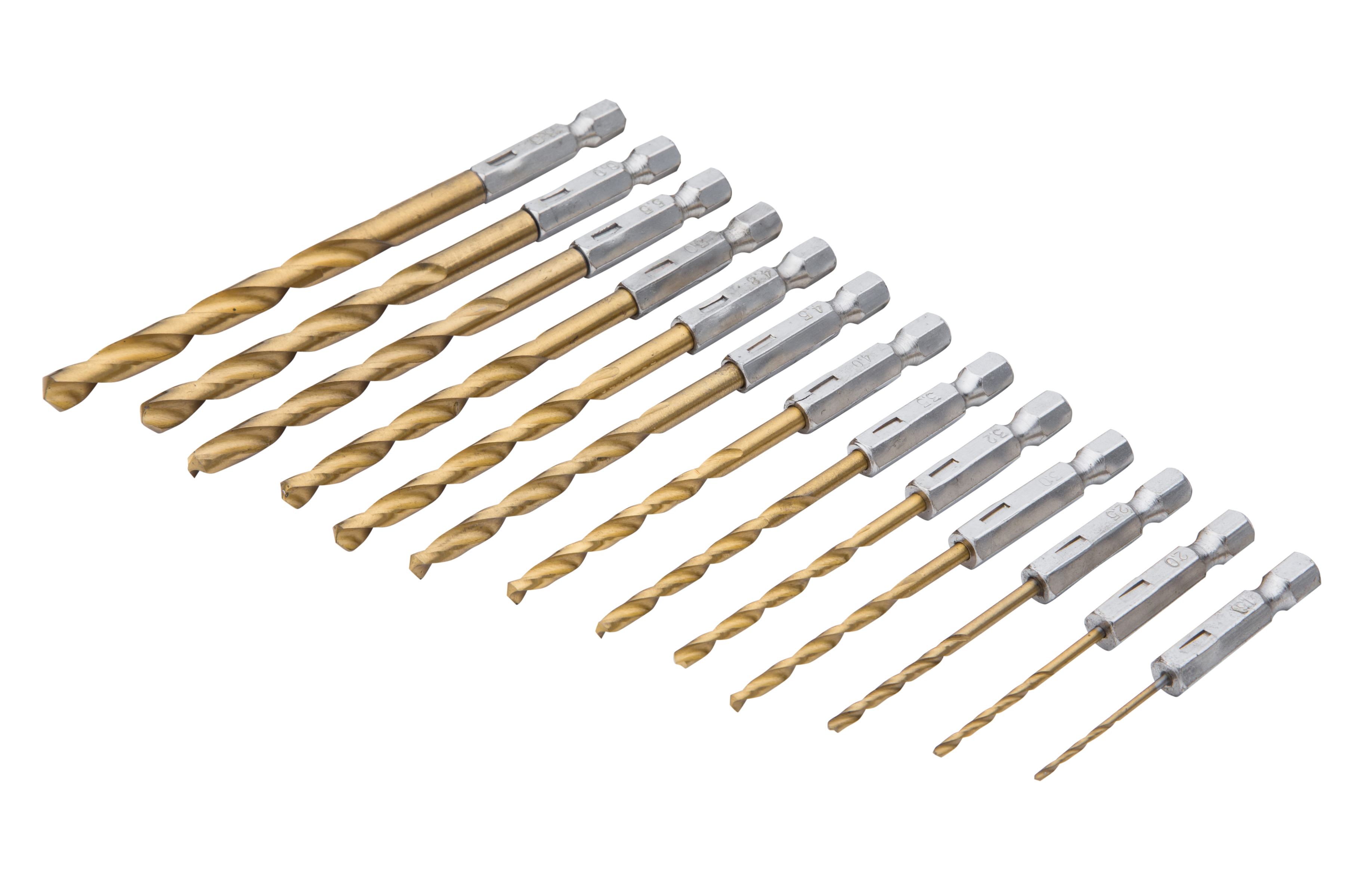 BlueSpot 13pc Hex Titanium HSS Drill Bit Set 1.5-6.5mm for Metal - Image 2