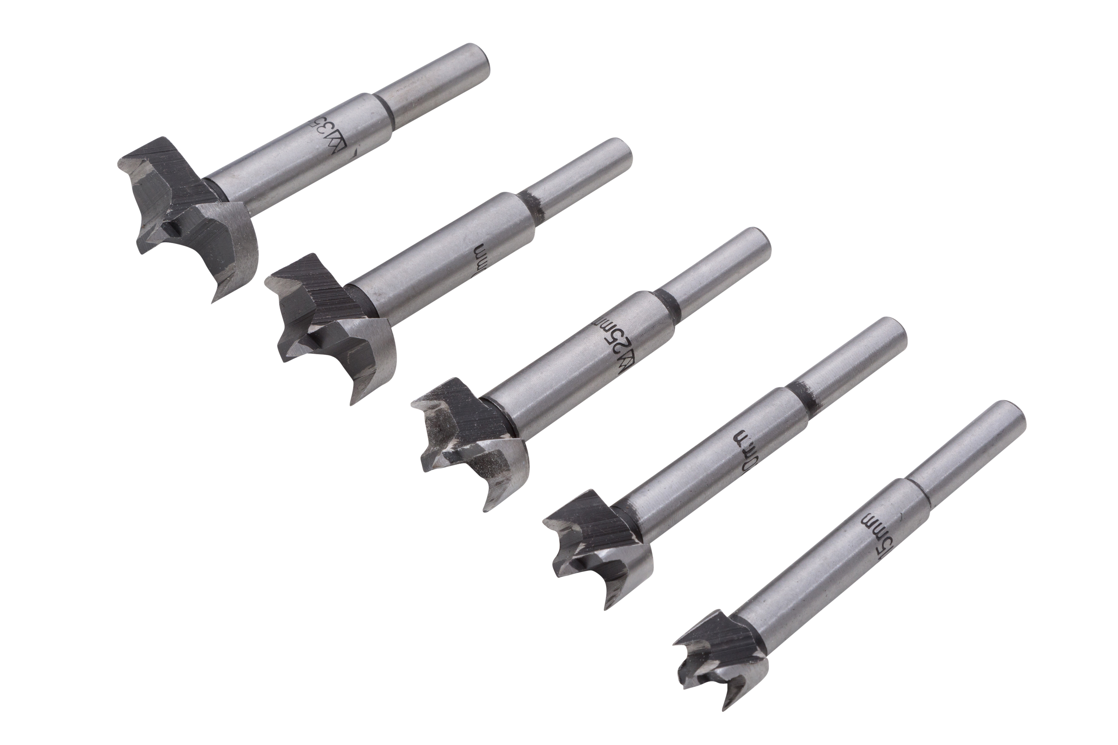 BlueSpot 5-Pc Forstner Bit Set 15-35mm Wood Drill Auto Trim Hinge Tools - Image 2