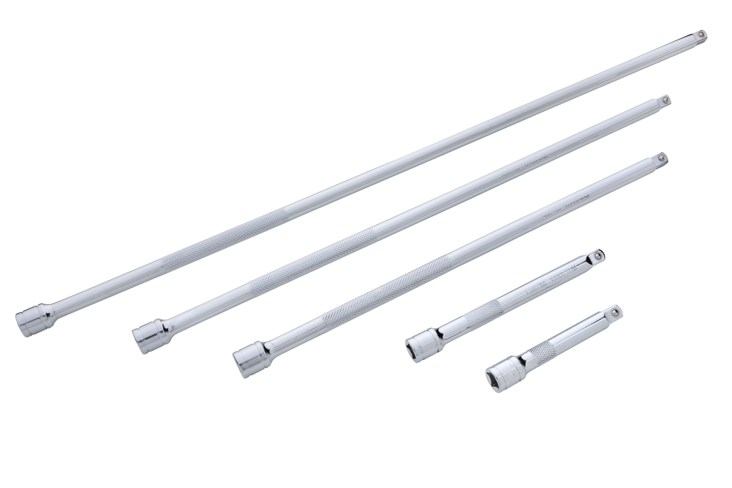 BlueSpot 5pc Extra Long 3/8" Extension Bar Set Cr-V Knurled Spring Ball EVA Tray - Image 2