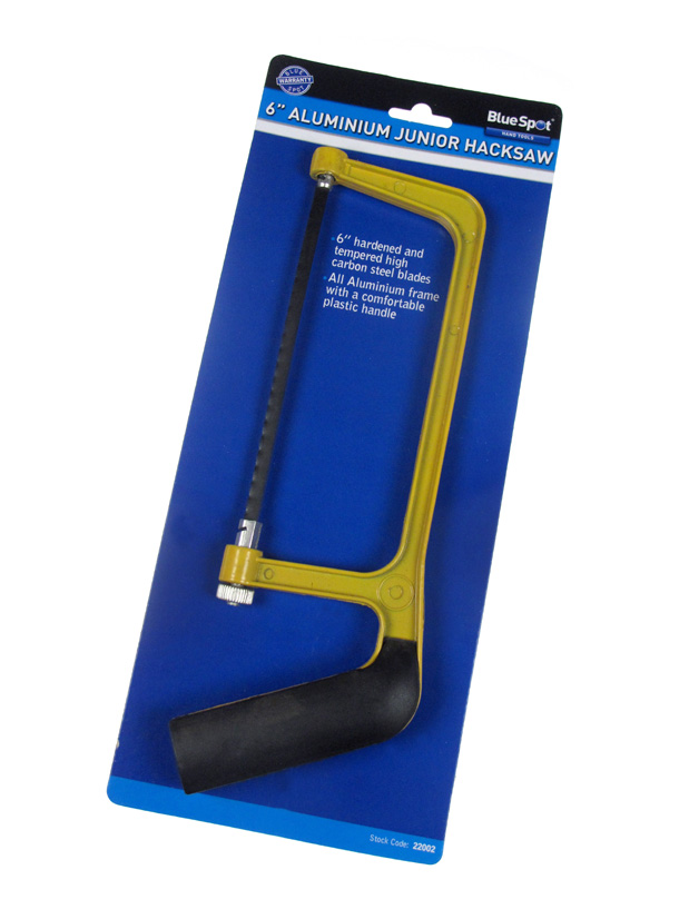 Bluespot Junior Hacksaw 150mm (6″) Aluminium Carbon Steel Blade Ergonomic