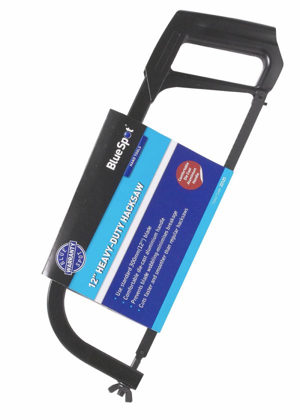 BlueSpot Hacksaw 300mm (12″) Heavy Duty Zinc Alloy Die-Cast Aluminium Handle