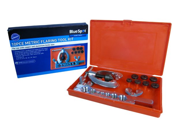 Bluespot Metric Flaring Kit 10pc Aluminum Copper Brake Pipe Case