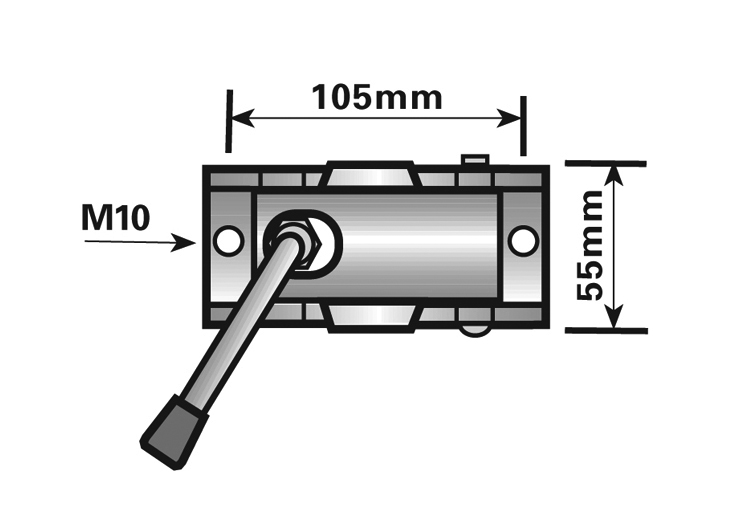 Maypole 34mm Standard Duty Split Clamp Trailer Caravan Jockey Wheel Propstand - Image 3