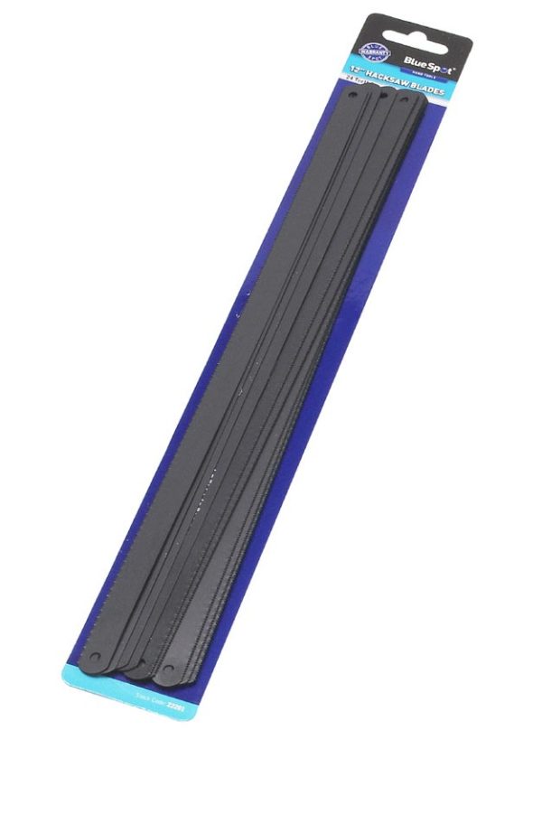 BlueSpot 10-Pcs 300mm 12in Hacksaw Blade Set Metal Wood Plastic Cutting