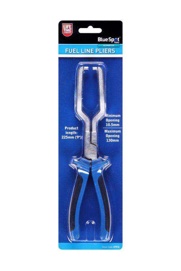 BlueSpot Fuel Line Hose Clip Pliers Carbon Steel 225mm (9″) Soft Grip