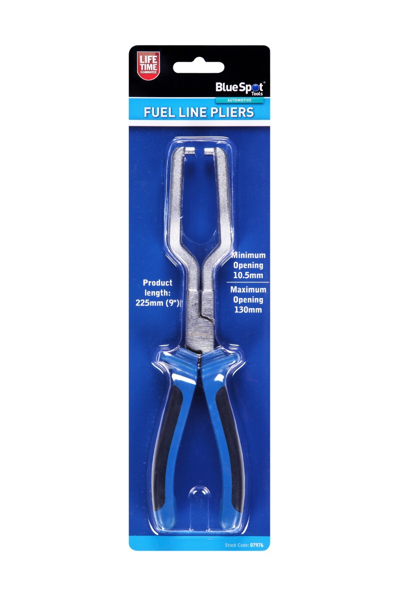 BlueSpot Fuel Line Hose Clip Pliers Carbon Steel 225mm (9″) Soft Grip