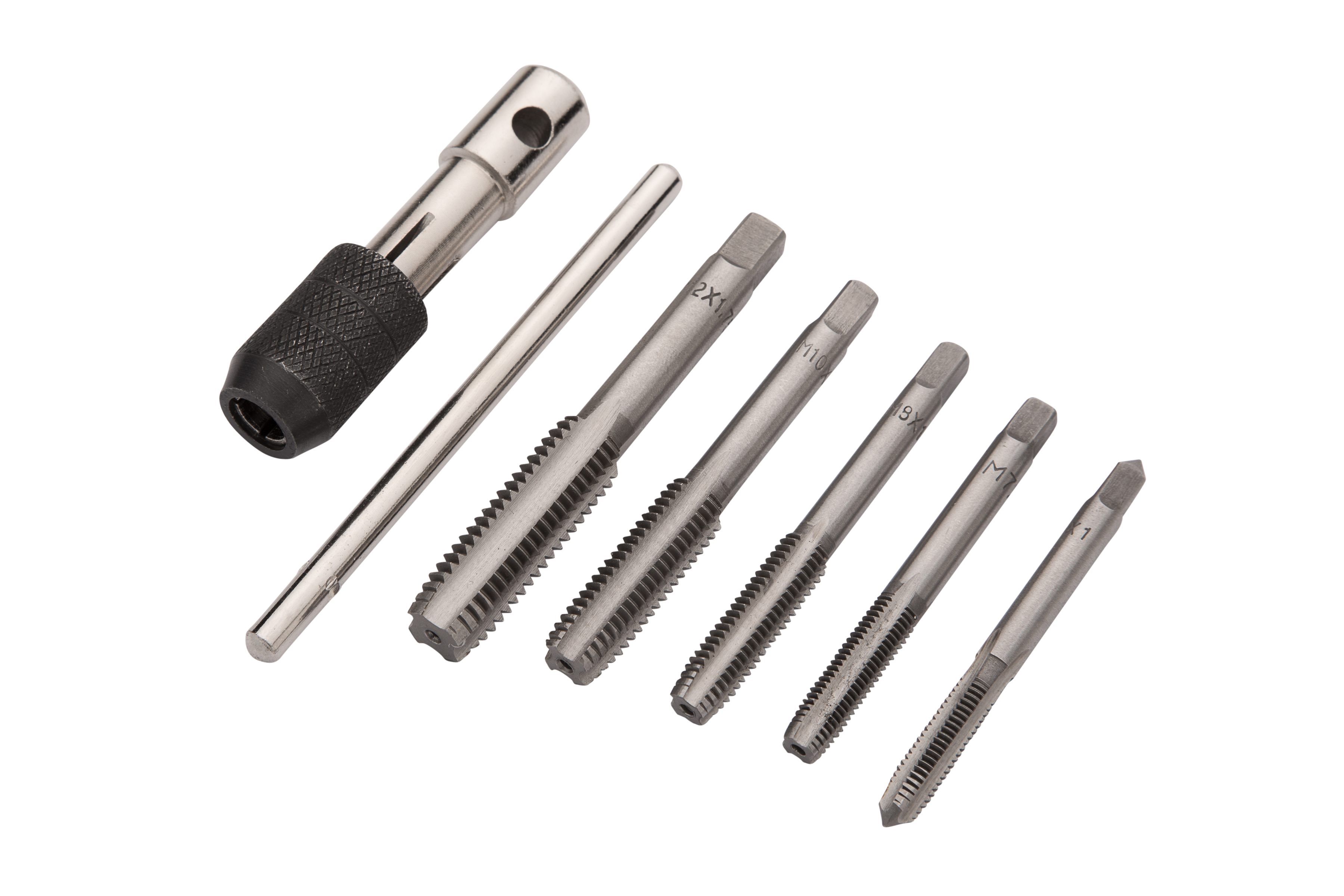 Blue Spot Tap Set 6 PCE M6-M12 Carbon Steel T-Holder - Image 2
