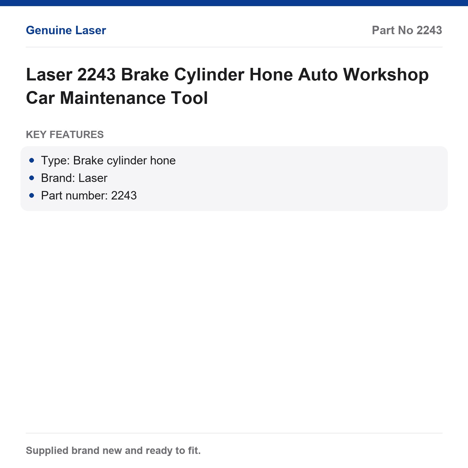 Laser 2243 Brake Cylinder Hone Car Workshop Maintenance Tool - Image 3