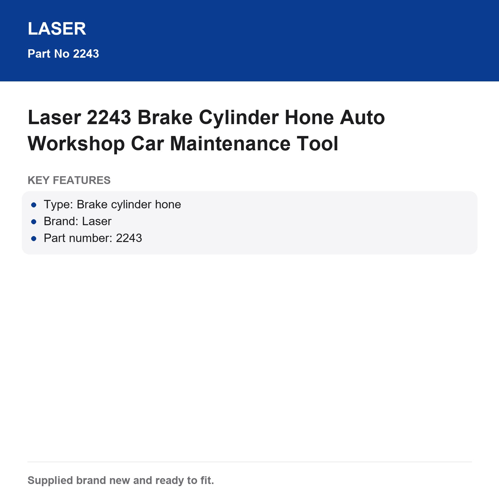 Laser 2243 Brake Cylinder Hone Car Workshop Maintenance Tool - Image 4
