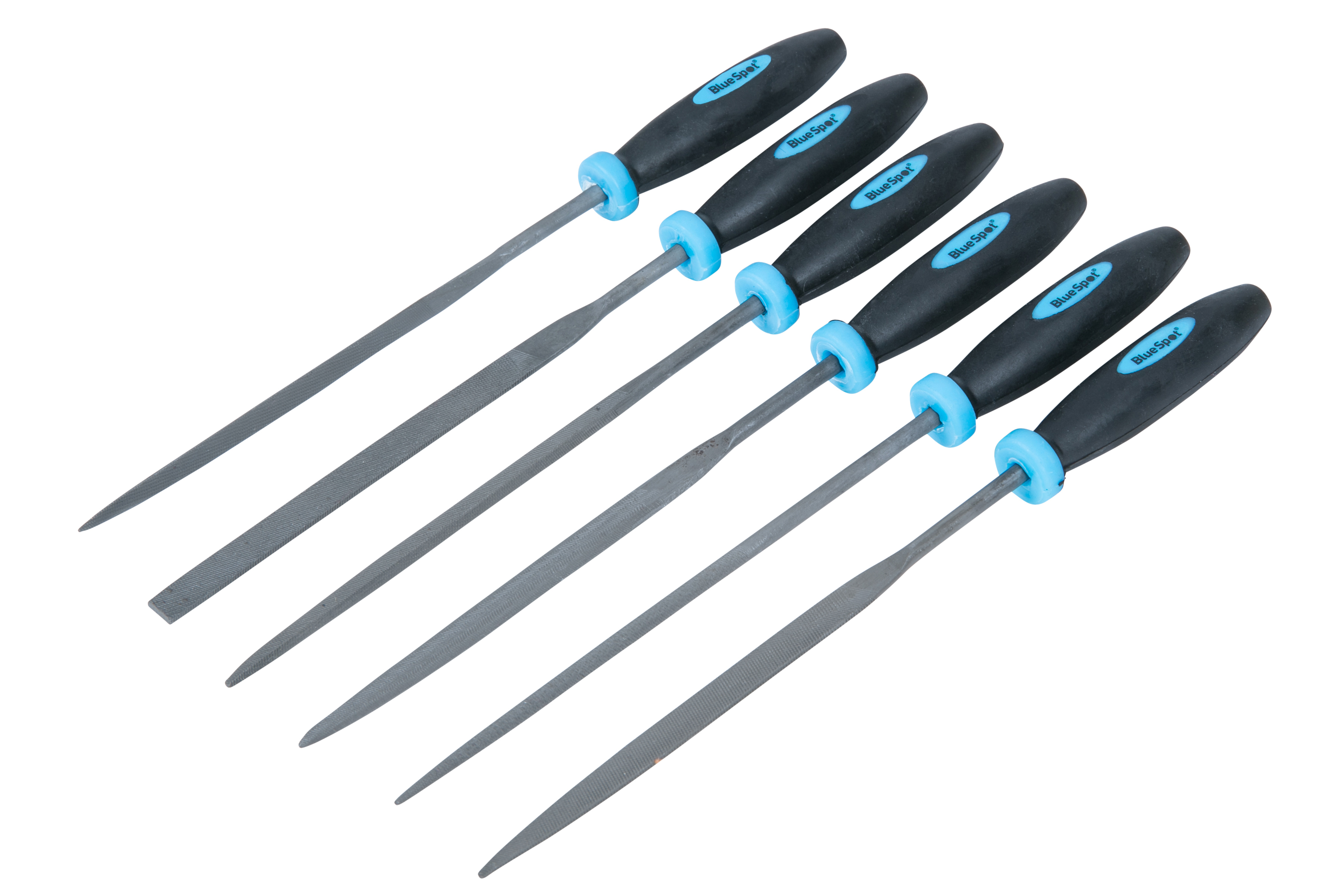 BlueSpot Mini File Set 6 Piece 150mm (6") Soft Grip Pouch Detail - Image 2