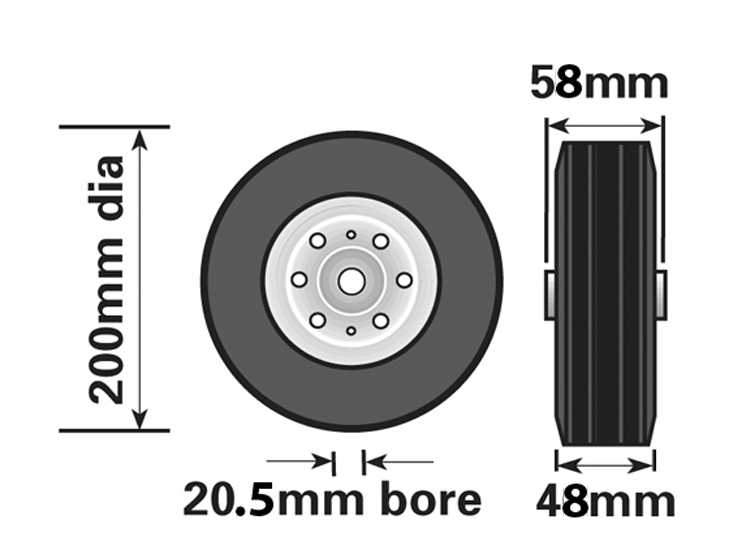 Maypole Jockey Wheel 200mm 48mm Steel Trailer Caravan Heavy Duty - Image 2