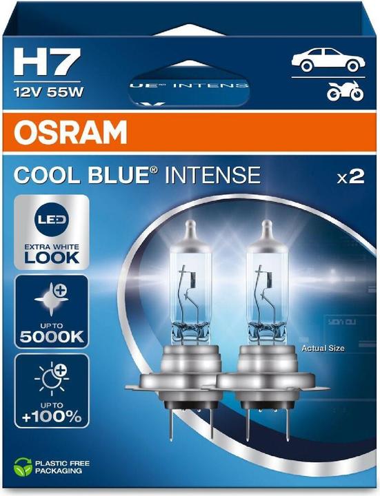 OSRAM Cool Blue Intense NEXT GEN H7 12V 55W Twin Pack (64210CBN-2HB)