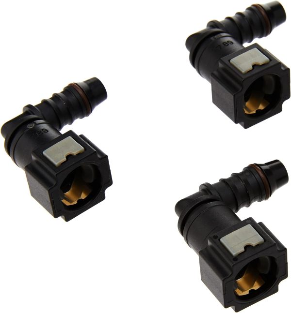 Fuel Line Quick Connector Angled 7.89mm x 8mm Connect Pack 3