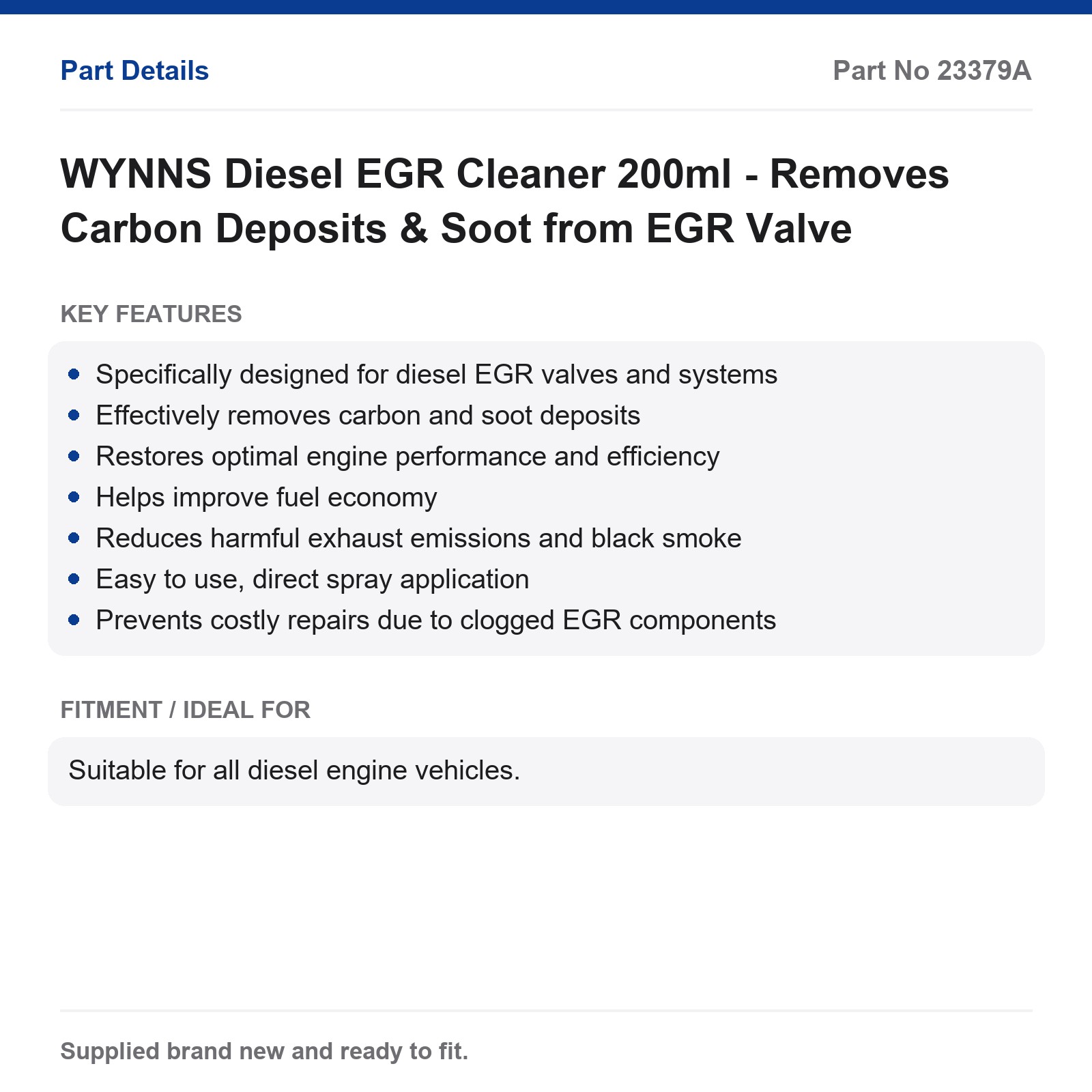 WYNNS Diesel EGR Cleaner 200ml - Removes Carbon Deposits & Soot from EGR Valve - Image 3