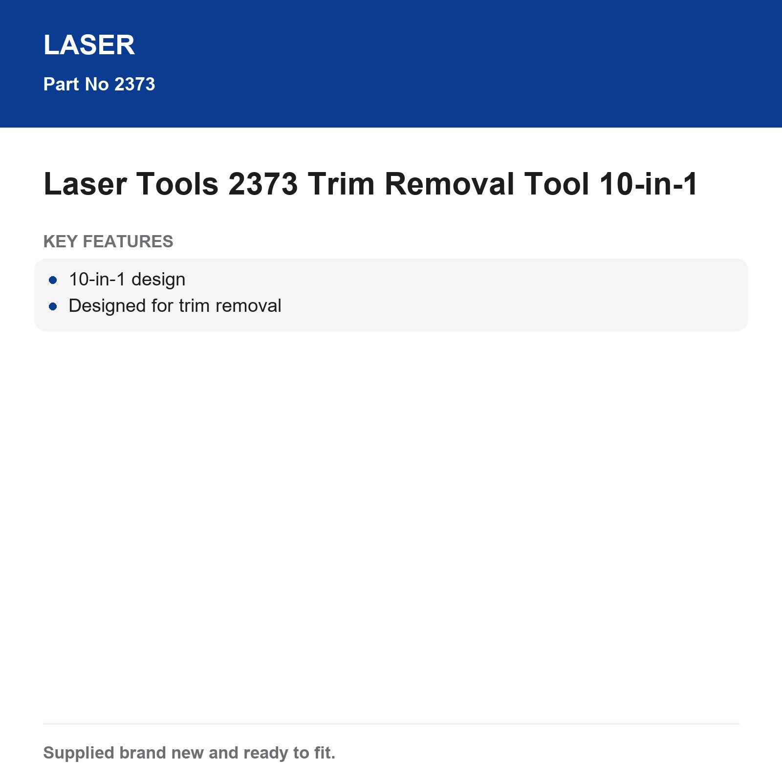 10-in-1 Automotive Trim Removal Tool Laser Tools 2373 - Image 4