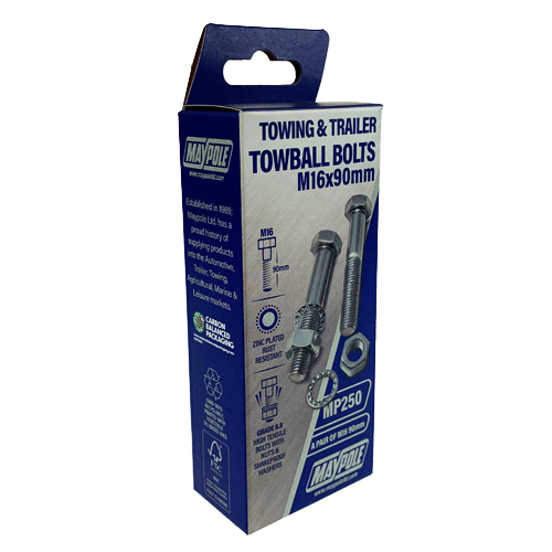 High Tensile 8.8 Nuts & Bolts M16x90mm Trailer Caravan Car Van Maypole