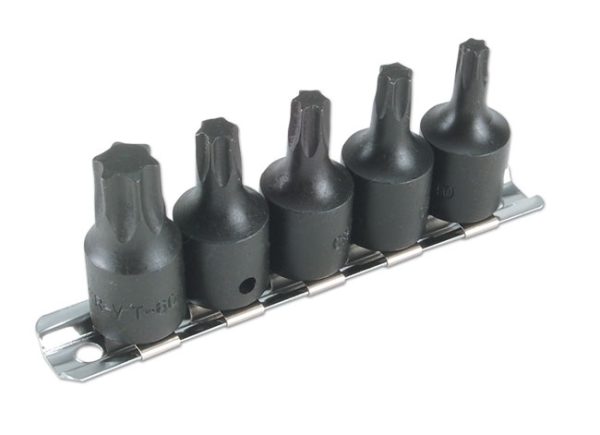 Laser Tools 2983 5pc Star Torx Bit Set Chrome Vanadium Automotive