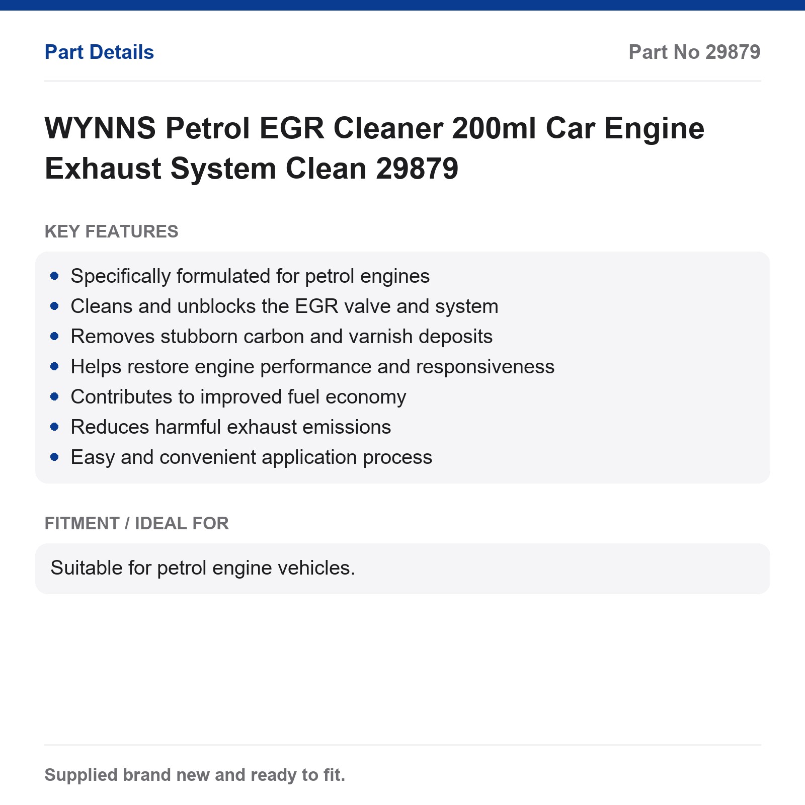 WYNNS Petrol EGR Cleaner 200ml Car Engine EGR Valve System Cleaner - Image 3