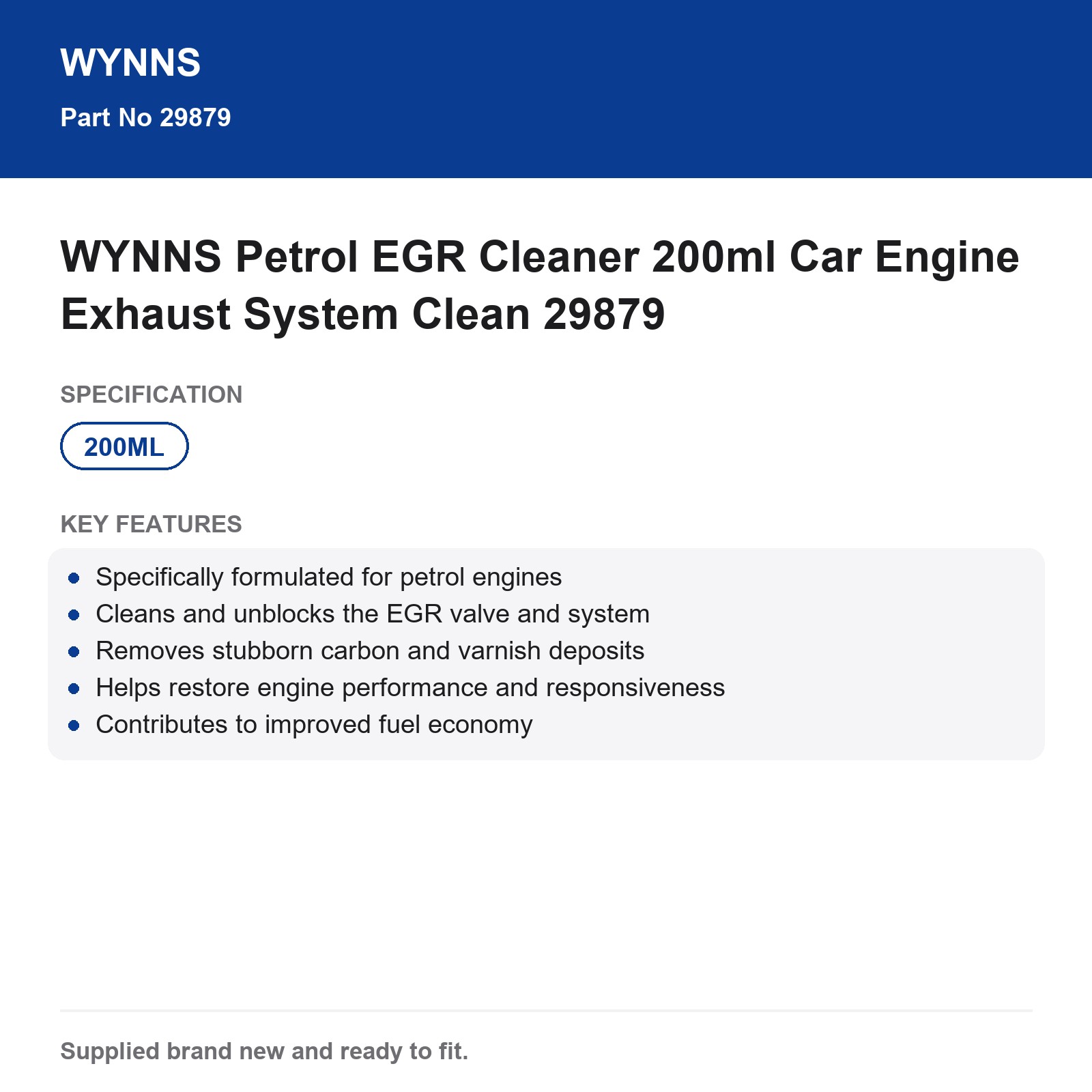 WYNNS Petrol EGR Cleaner 200ml Car Engine EGR Valve System Cleaner - Image 4
