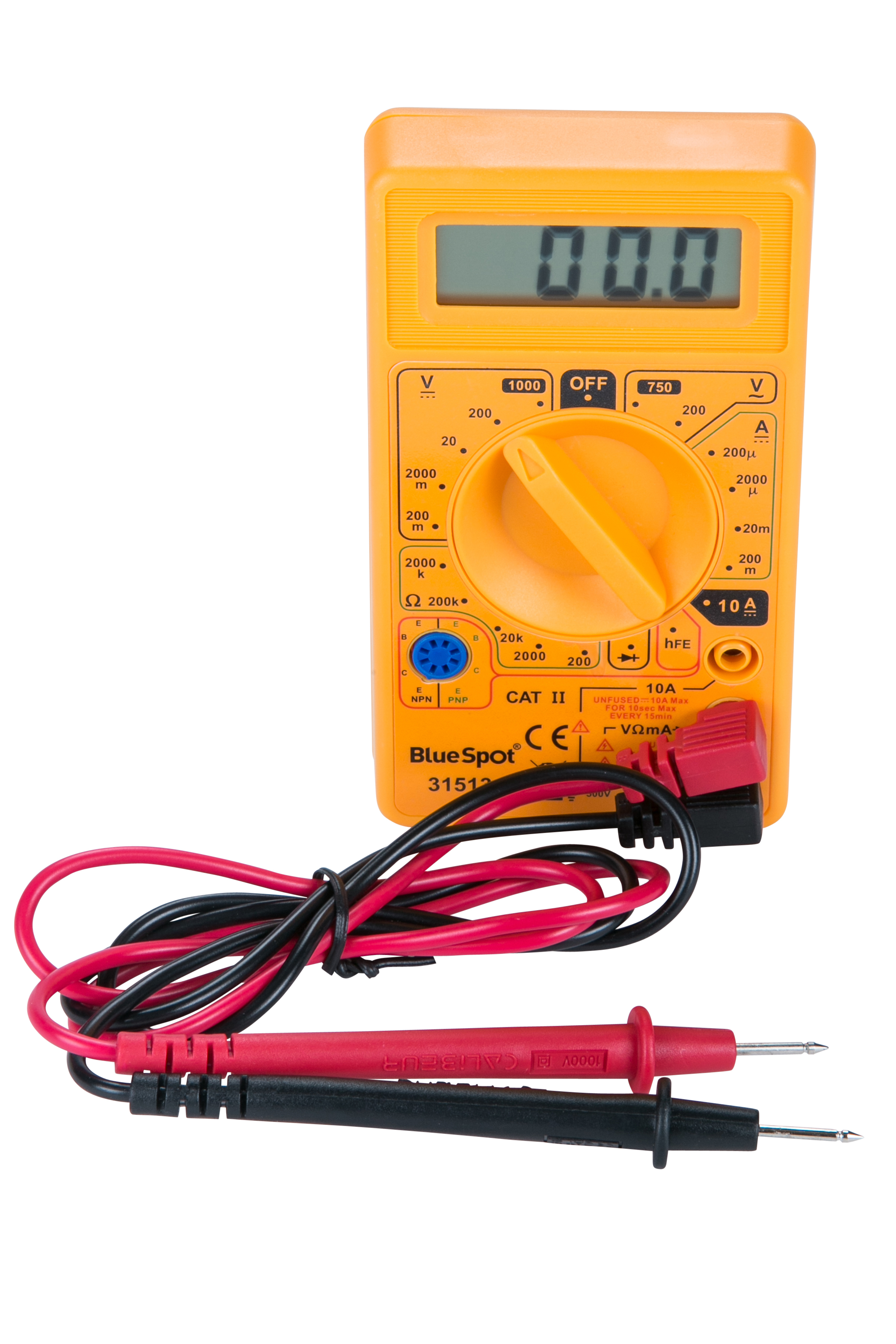 Bluespot Digital Multi-Meter AC/DC Voltage Current Resistance Diodes Transistors - Image 2