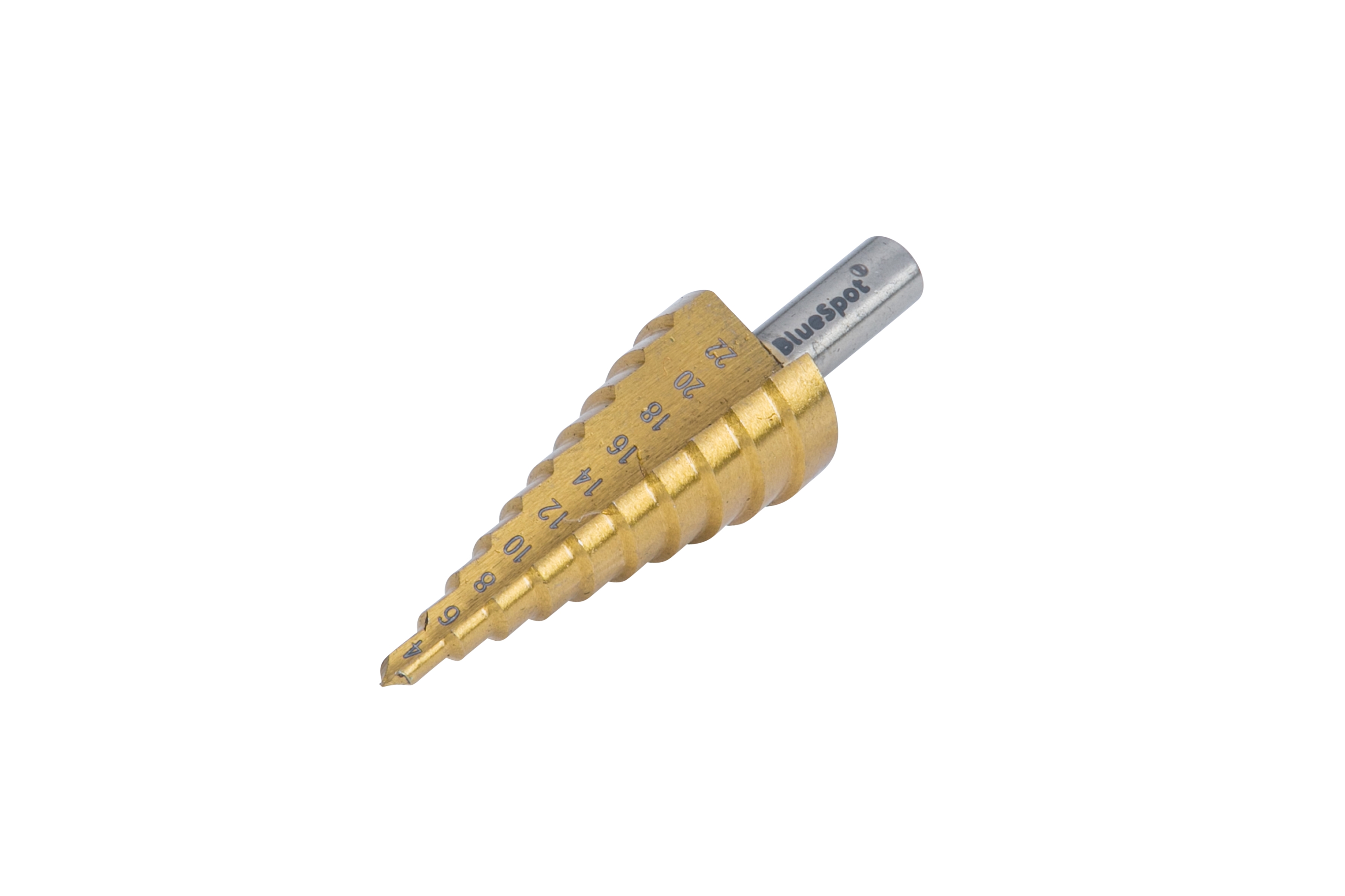 Bluespot HSS TiN Step Drill Bit 4-22mm 2mm Multi-Material Precision - Image 2
