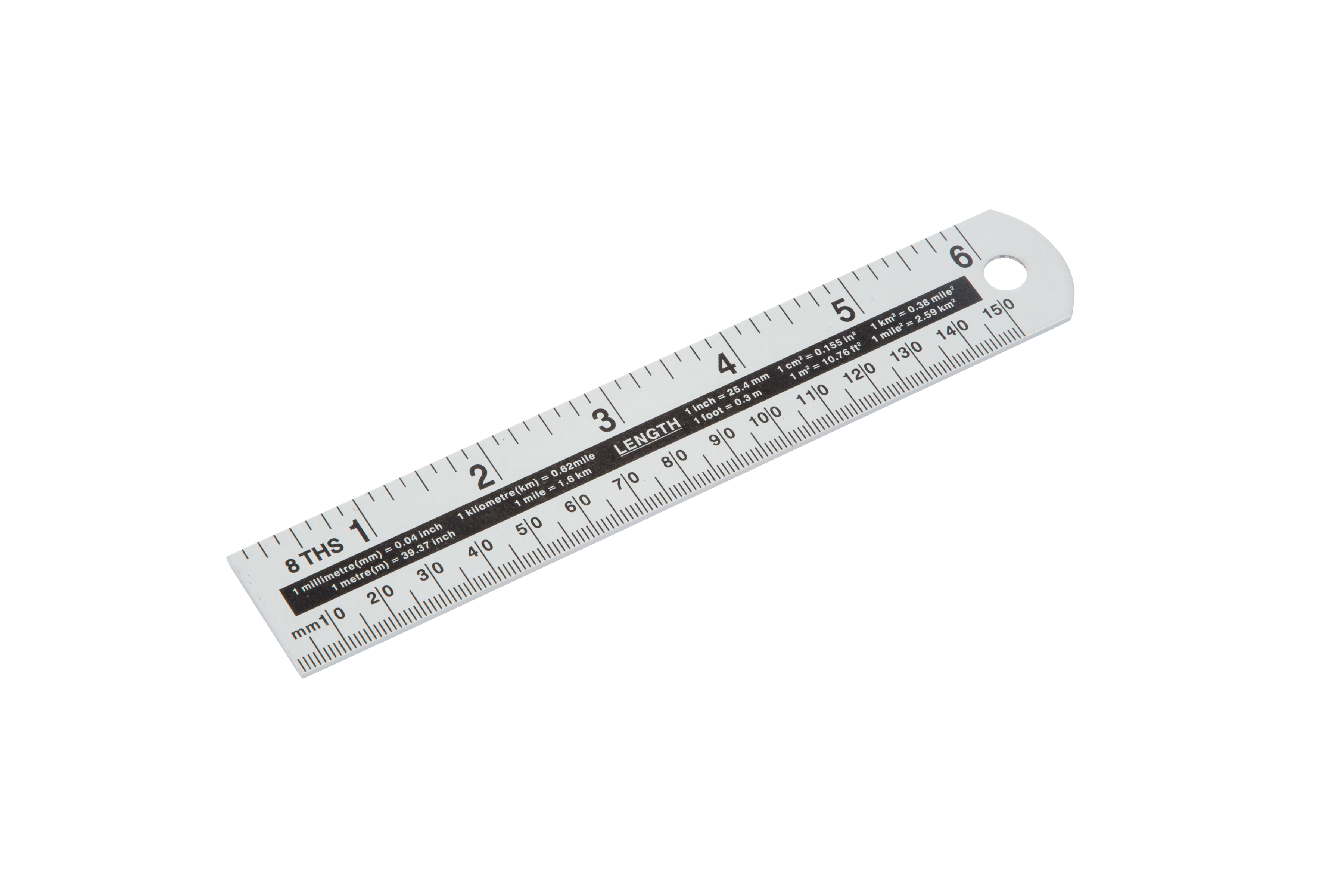 Aluminium Ruler 150mm 6" BlueSpot Anodised Metric Imperial Formula Bar - Image 2