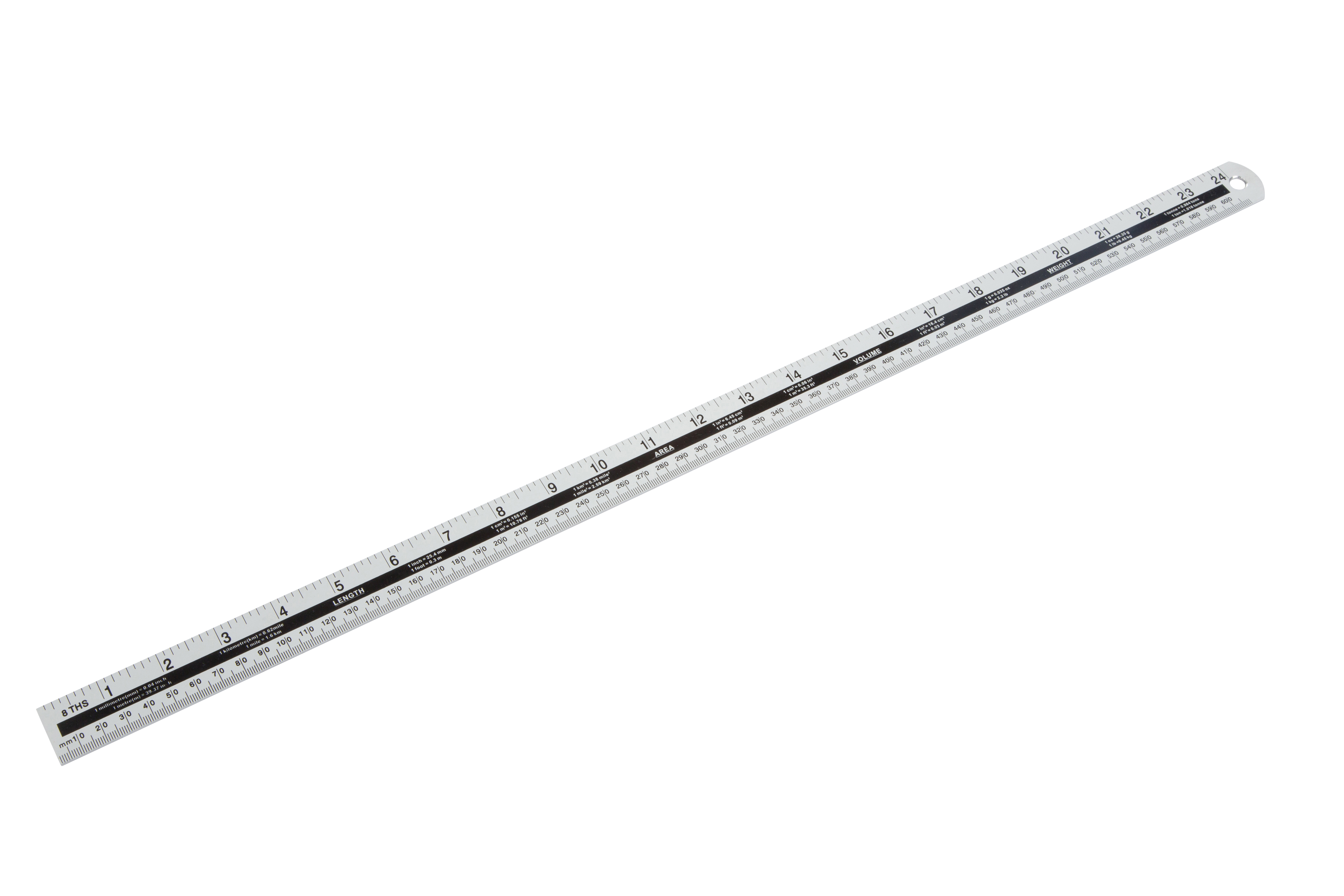 BlueSpot 600mm (24") Anodised Aluminium Ruler Metric Imperial Formula Bar - Image 2