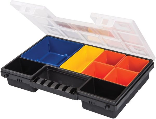 Silverline 8 Compartment Tool Organiser Storage Box Screws Nails Nuts Bolts