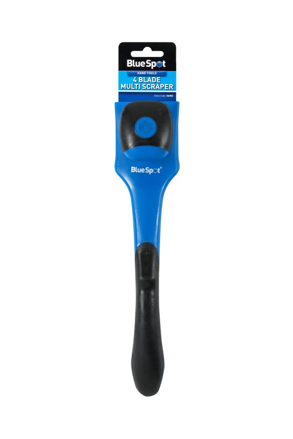 Bluespot 4 Blade Multi Scraper High Carbon Steel Soft Grip Extra Pressure
