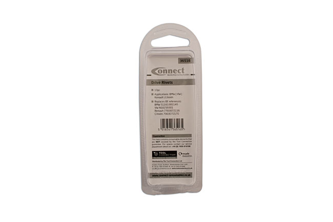 CONNECT 36516 Trim Clip Drive Rivet BMW VW Renault Citroen Body Panel x10 - Image 5