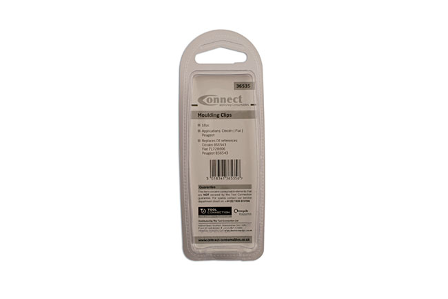 CONNECT White Moulding Trim Clips Citroen Fiat Peugeot (Pack Of 10) 36535 - Image 4