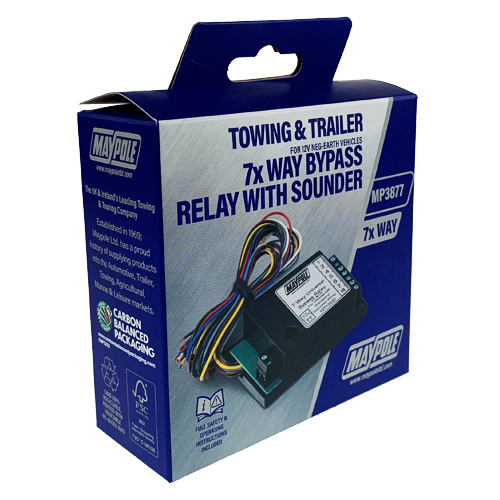 Maypole 12V 7 Way Bypass Relay Trailer Towing Towbar Wiring Kit Caravan 12N 12S