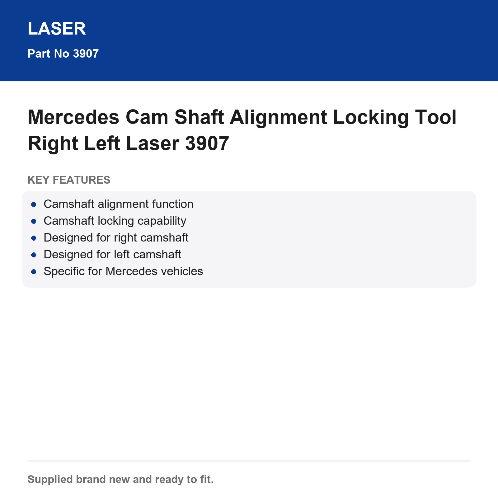 Mercedes Camshaft Alignment Locking Tool Right Left Laser 3907 - Image 3