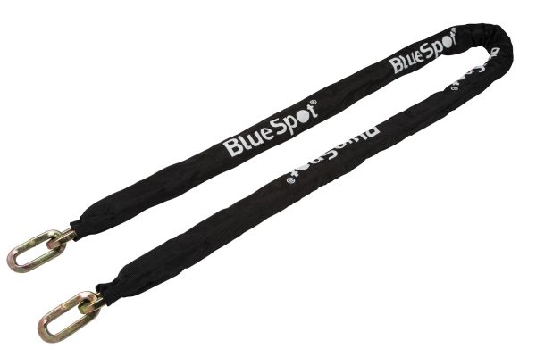 BlueSpot 6ft 8mm Hardened Steel Square Link Chain Nylon Sheath Security