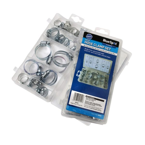Blue Spot Tools Garden Hose Clamp Set Worm Gear 26-Piece