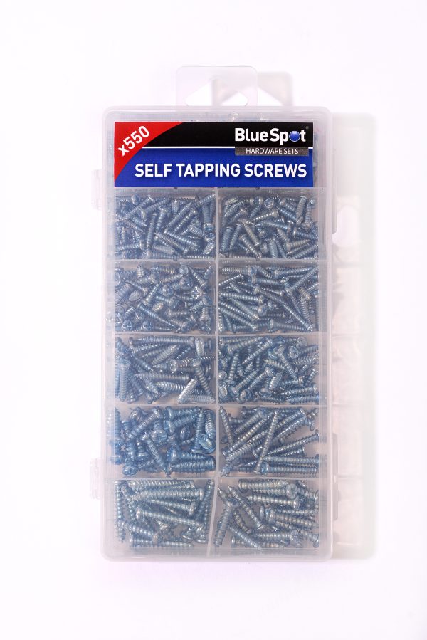 BlueSpot 550pc Assorted Self Tapping Screw Set with Case