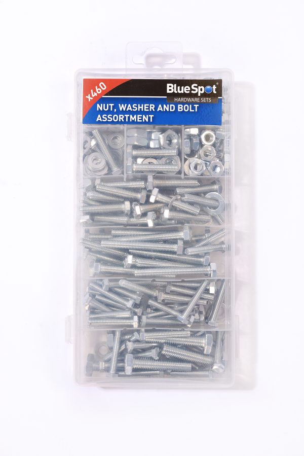 Bluespot 300pc Assorted Nut Bolt Washer Set w/ Case Home Workplace