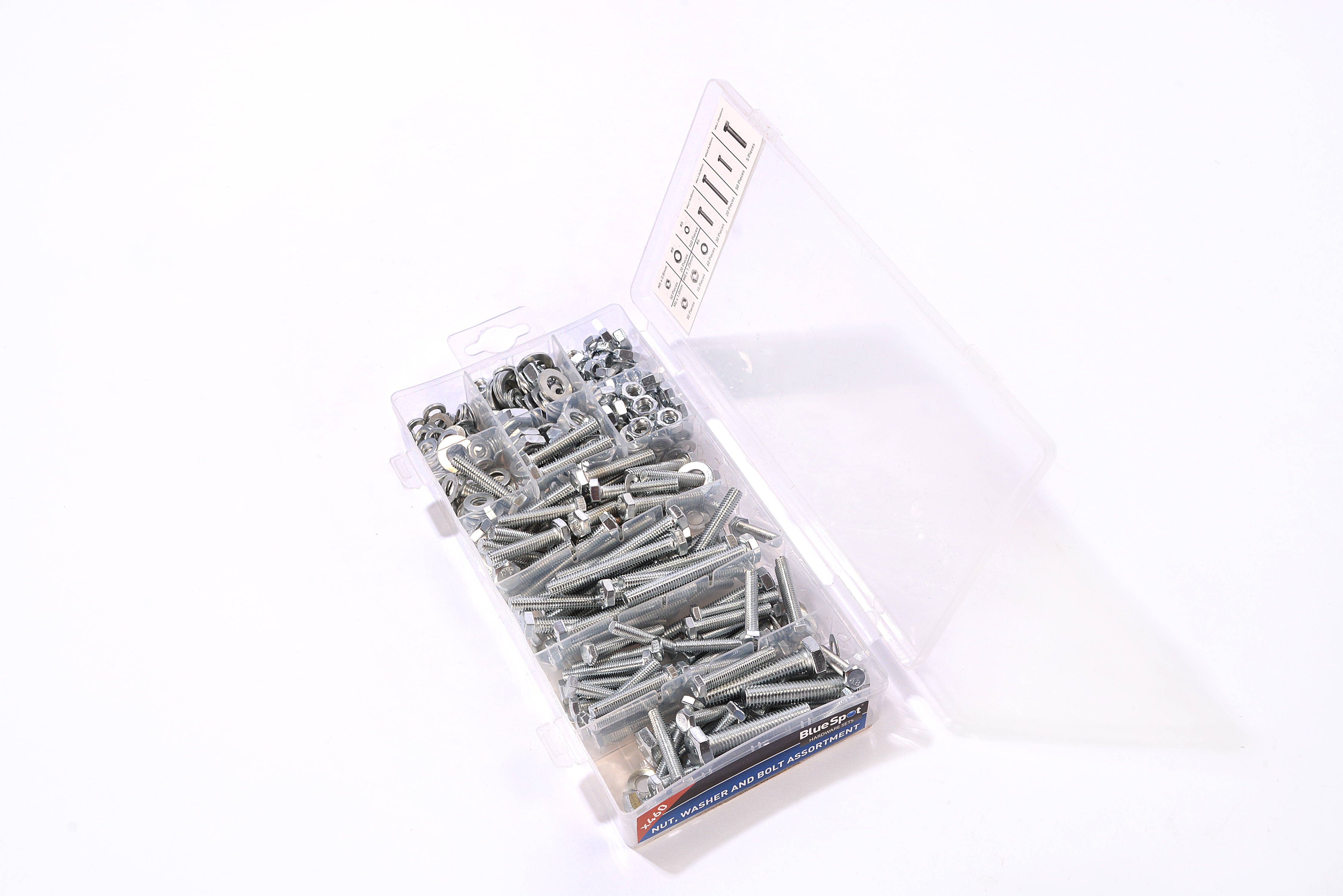 Bluespot 300pc Assorted Nut Bolt Washer Set w/ Case Home Workplace - Image 2