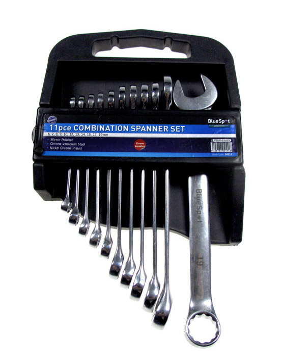 BlueSpot 11pc Metric Combination Spanner Set (6-19mm) - Image 2