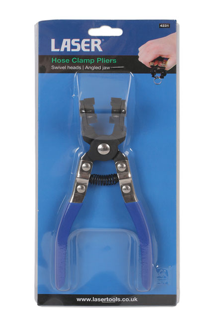 Laser 4231 Hose Clamp Pliers Angled Swivel Jaws Auto Mechanic Tool - Image 5