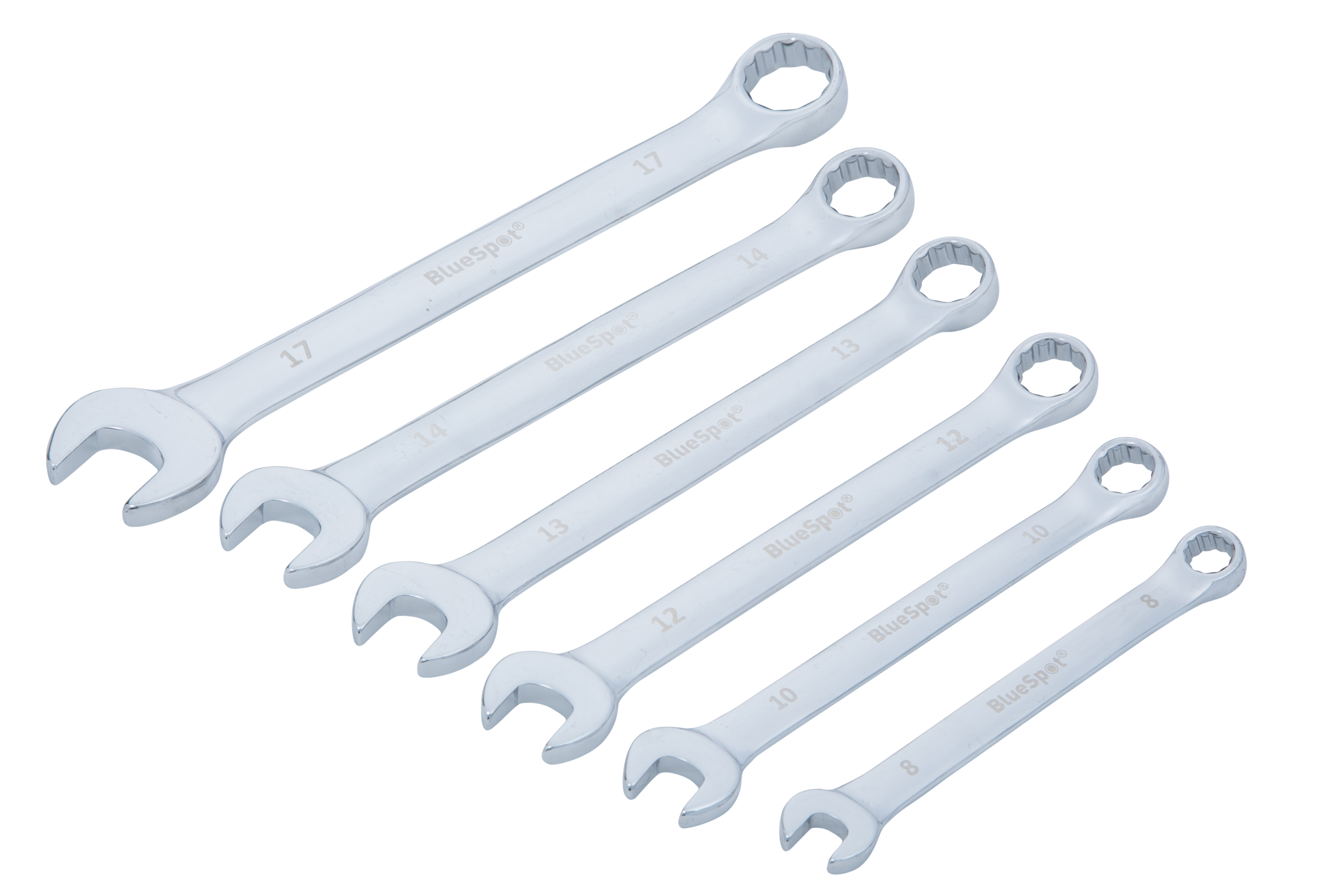 BlueSpot 6pc Metric Combination Spanner Set (8-17mm) - Image 2