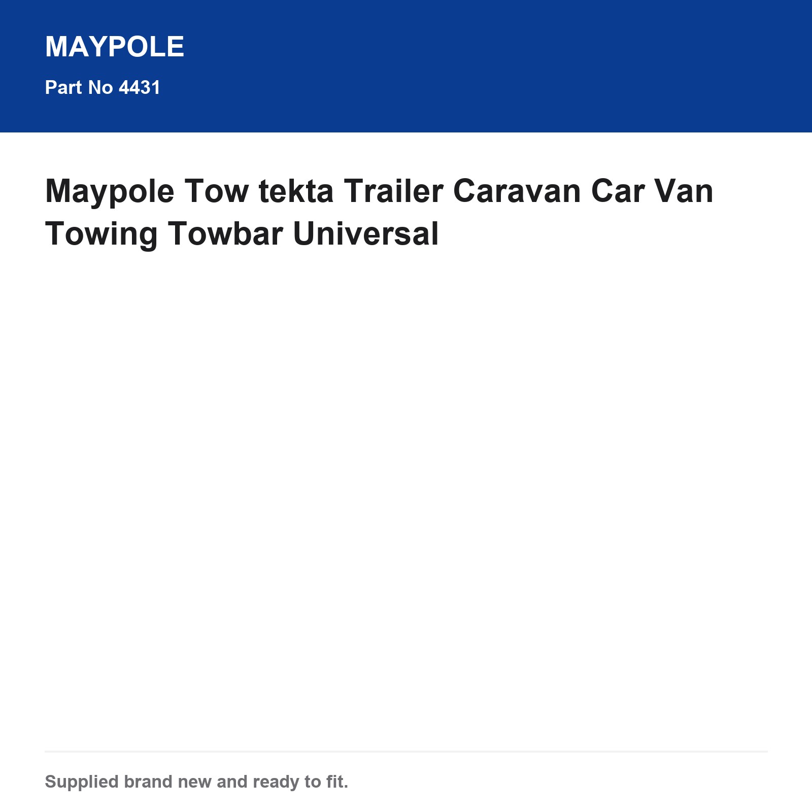 Maypole Tow tekta Bumper Protector Trailer Caravan Car Van Universal - Image 5