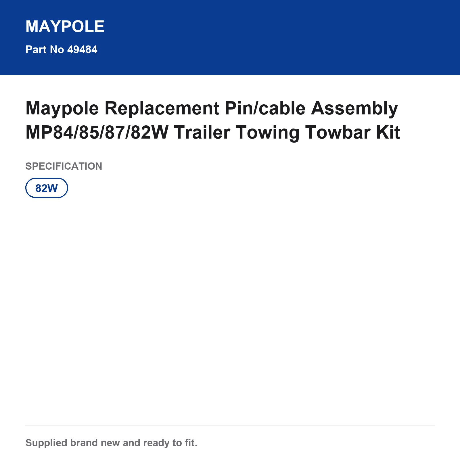 Maypole Replacement Pin/cable Assembly MP84/85/87/82W Trailer Towing Towbar - Image 5