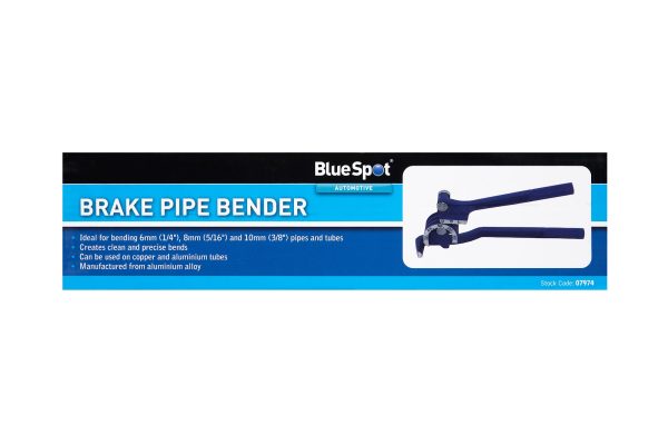 Bluespot Alloy Brake Pipe Bender 6 8 10mm 1/4 5/16 3/8 Copper Aluminium