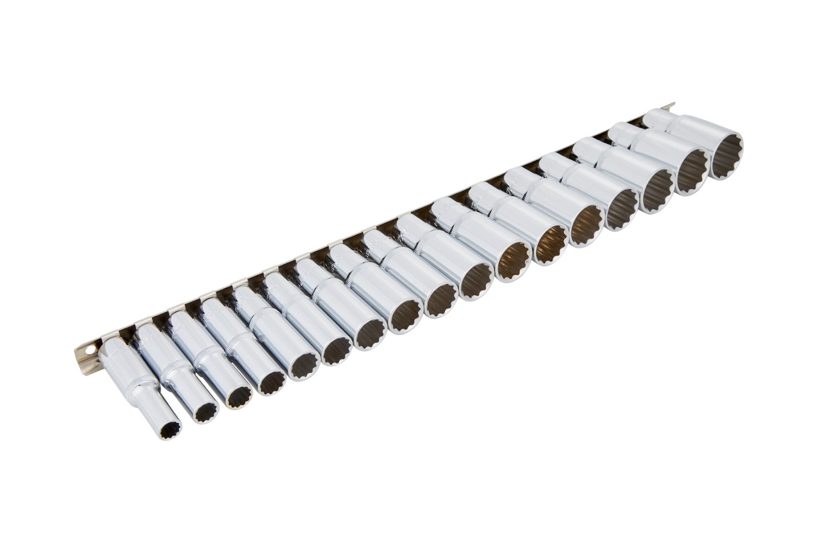 BlueSpot 17pc 3/8" Metric Deep Sockets 8-24mm Chrome Vanadium 12pt Knurled - Image 2