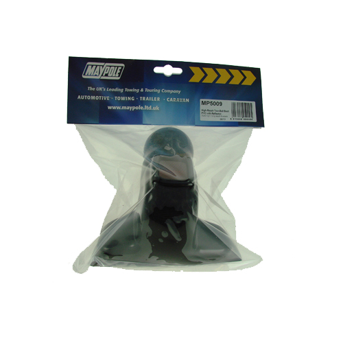 Maypole Long & High Reach Black PVC Towball Cover Plus Reflector
