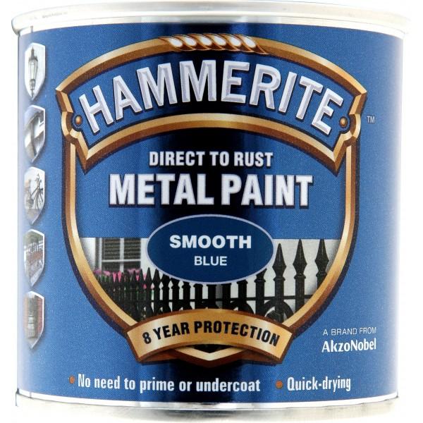 HAMMERITE Direct To Rust Metal Paint Smooth Blue 250ml